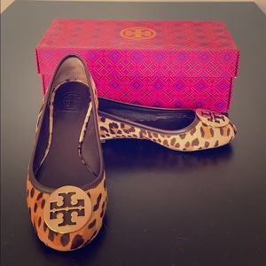 Tory Burch - Reva Ballet Flats (Leopard +Gold)